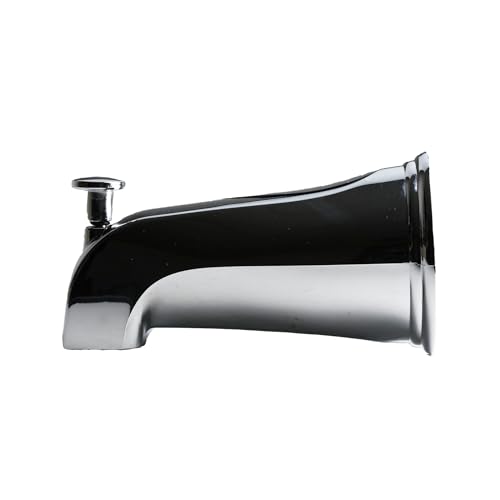 Bec de baignoire avec inverseur Delta en laiton chromé Danco, éclat durable pour salle de bain