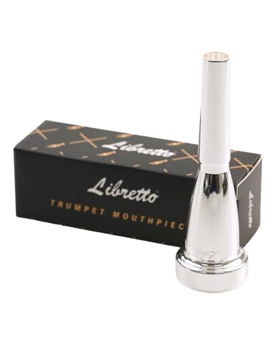 Boquilla de trompeta Libretto 7C con forma de bala, boquilla de trompeta chapada en plata de 2 μm con...