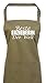 Shirtstown Grembiule da Cucina, Migliore educatrice del Mondo, Grembiule con Pettorina, Grembiule a Scuola Kita Hort educatore Insegnante Insegnante, Misto Cotone, Oliva, 72 cm x 86 cm