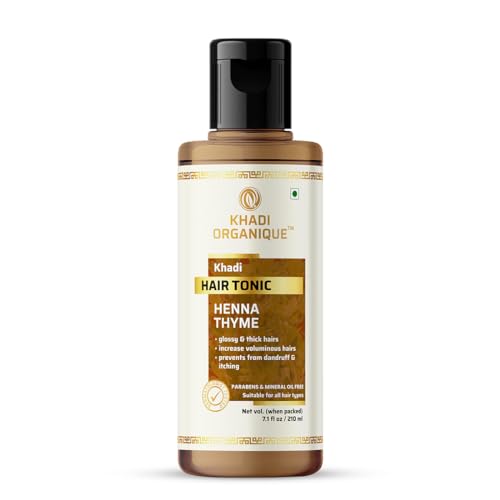 Image of Khadi Organique Heena Thyme Natural Hair Tonic Paraben & Miniral Oil Free Pack Of 1
