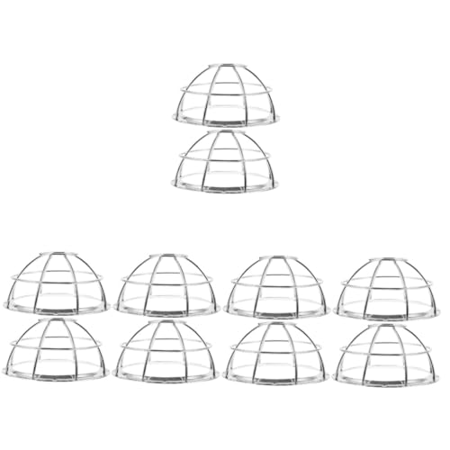 Anneome 10 Piezas Protector para Detectores de Humo Cubierta de Acero Inoxidable Resistente para Protección Duradera contra Polvo y Daños Apto para Alarmas de Incendios y Monóxido de