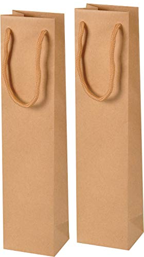 kgpack 10x Le sac en papier kraft bricolage avec poignée 38 x 9 x 7.5 cm | Force d'activité des enfants Paper Bags | Calendrier de l'Avent | Cadeau d'anniversaire artisanal | Sac de nourriture
