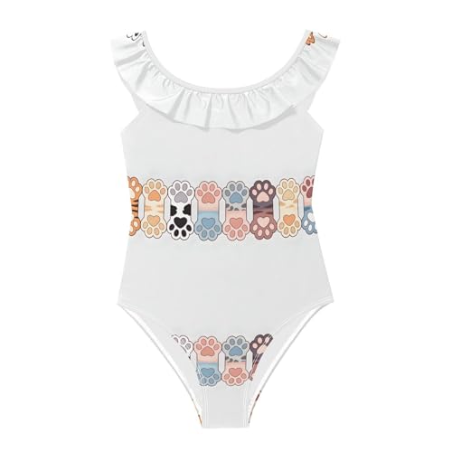 Maillot de bain fille séchage rapide et motif chat pour la piscine
