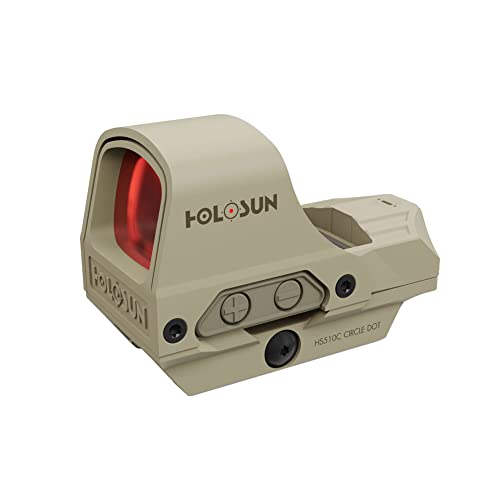 HOLOSUN HS510C-FDE-R Red Multi Reticle, Open Reflex Sight, Solar,...