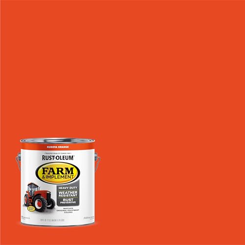 Image of Rust-Oleum 280183-2PK Farm & Implement Enamel Paint, Gallon, Kubota Orange, 2 Pack