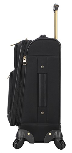Steve Madden Unisex-Adult (Luggage only) Carry on Bag with Spinner Wheels, Rockstar Black, 20in3