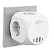 4 Fach Steckdosenwürfel, Würfel Mehrfachsteckdose mit USB,3680W Cube Steckdosenleiste, Steckerleiste mit Schalter, Verteilersteckdose Mehrfachstecker Power Cube Ladegerät für Büro Hause,1.8 M Kabel