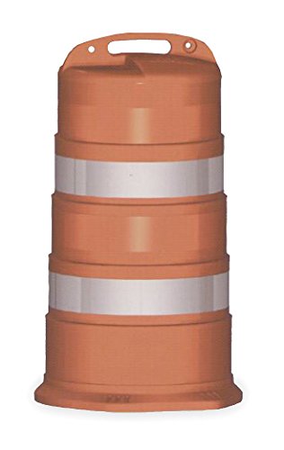 Cortina Traffic Barrel, White/Orange, HDPE