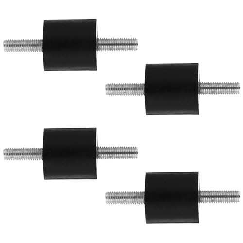 Beaupretty 4pcs Rubber Vibration Isolators with Dual Threaded M8x23 Shock Absorber Mounts Vv30x30 Anti-Vibration Rubber Mounts for Motor Generator Compressor Industrial Use