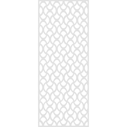 Image of 35 3 /8 inchW x 89 3 /8 inchH x 3 /8 inchT Resort Decorative Fretwork Wall Panels in Architectural Grade PVC