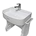 BaggySacky Light and Music Washbasin Recyclable Polypropylene Toy Sink Hight Adjustable Washstand with Water Inlet and Tank White