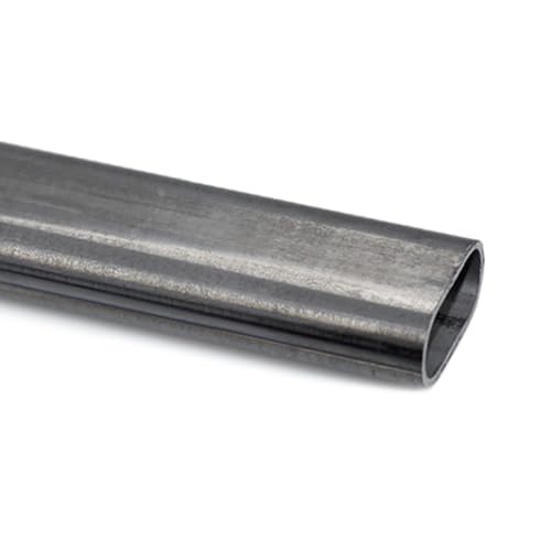 M.P. Metalli - Tubo Barra ovale in ferro 40x20 mm con spessore 1,5 mm, per lavori di carpenteria, asta appendiabiti da interno armadio - misura 1 mt / 1000 mm, Made in Italy