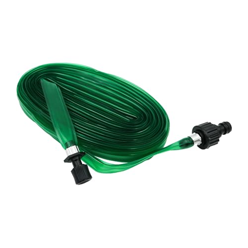 ANCLLO Manguera de aspersor para jardín, césped, Patio Trasero, Manguera Plana Flexible, Manguera de aspersor de filtración de Agua, 15 m