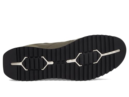 Image of BOSS Men's Zayn Low Profile Suede Leather Two Tone Sneaker