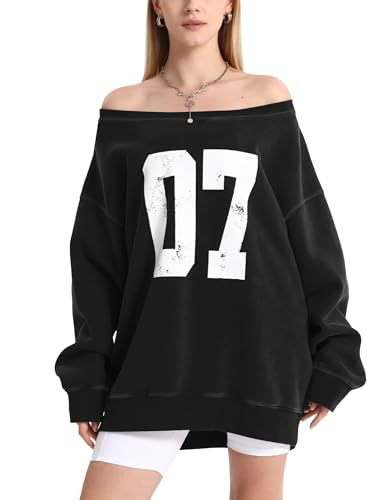Hatant Off the Shoulder Sweatshirts Womens Oversized
