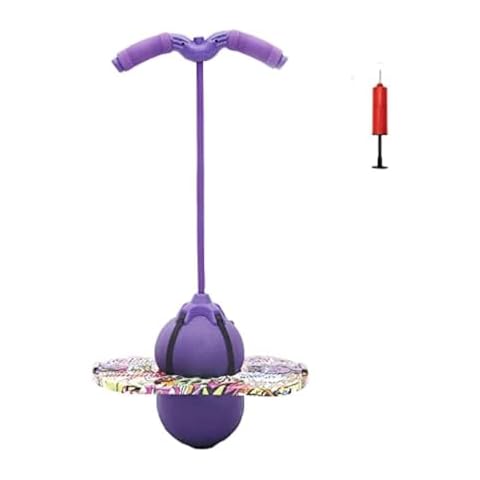 Christoy Pogo Ball with Handles for Kids & Adults, Pogo Balance Bounce Ball,Pogo Trick Board for Girls and Boys Ages 6 and up (Purple-Colourful) Cover