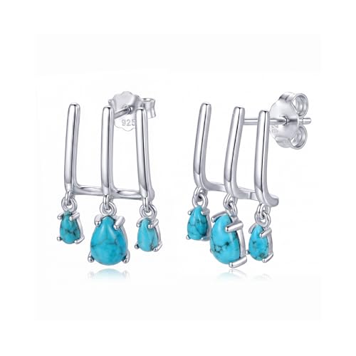 Boucles d'oreilles turquoise en argent 925 pour sublimer vos looks bohèmes