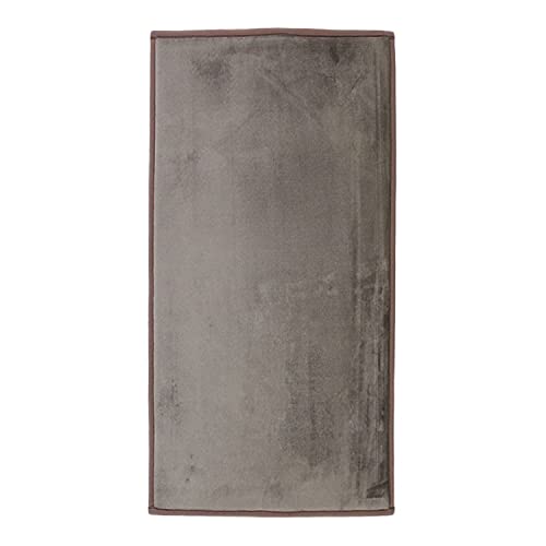 Monbeautapis - Alfombra Antideslizante Color Topo, Muy Suave, de Franela y poliéster, poliéster, marrón, 120x60 cm Cover