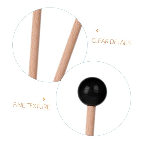 Mazas de batería de madera x2 para xilófono y percusión miniatura 3