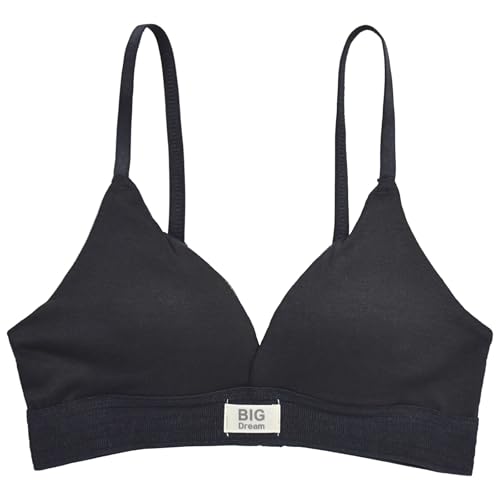 Big Girls Cotton Wire Free Push up Training Bra,Teens Wireless Bras 32A 34A 36A 38A4