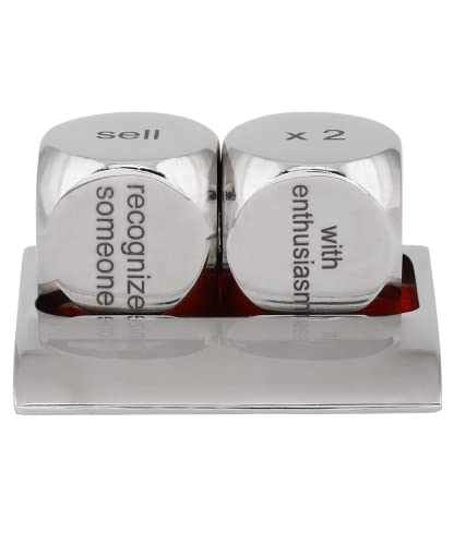 Decision Maker Dice Paper Weight for Office Table, Stylish Gifts for Men & Women to Make Decisions, 12 Different Choices, Heavy Steel, Premium Quality, Anti-Stress Relief Gadget