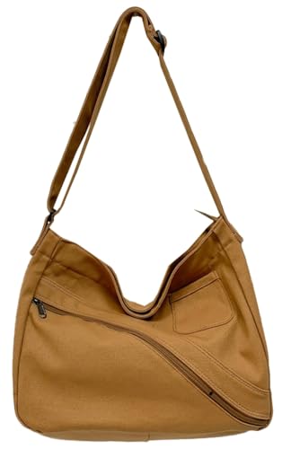 Canvas Casual Crossbody bag Messenger Handbag Canvas Shouder Tote Bag for Women and Men Work College Bag