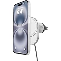 Belkin BoostCharge Pro Caricabatteria da Auto Wireless Magnetico con Qi2 da 15W, Caricatore...