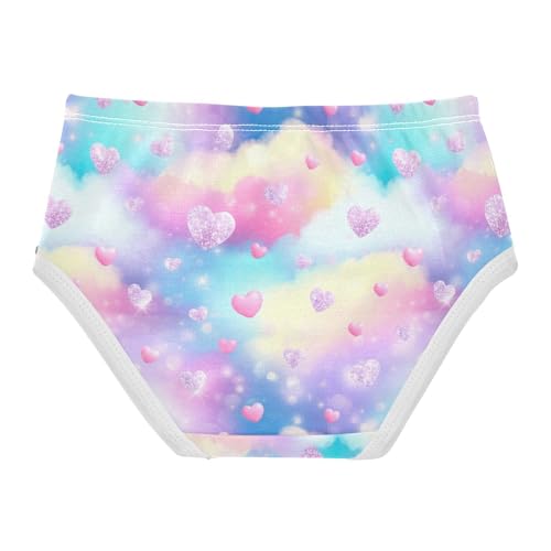 Joisal Florals Toddlers Underwear Floral 2t Cotton Panties for Girl Cute Pastel Clouds Hearts Briefs Underpants2