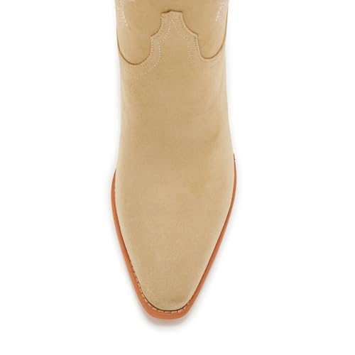 ZXHYZLZ Cowboy Boots For Women Wide Calf Knee High Tall Western Style Comfortable Ladies Plus Size Cowgirl Boots Chunky Heel3