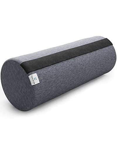 Third of Life Cuscino cilindrico UniROLL 30x12 cm con federa ad asciugatura rapida per letto e divano | Cuscino lungo in memory foam per lombare, cervicale, per sollevare le gambe e per lo yoga