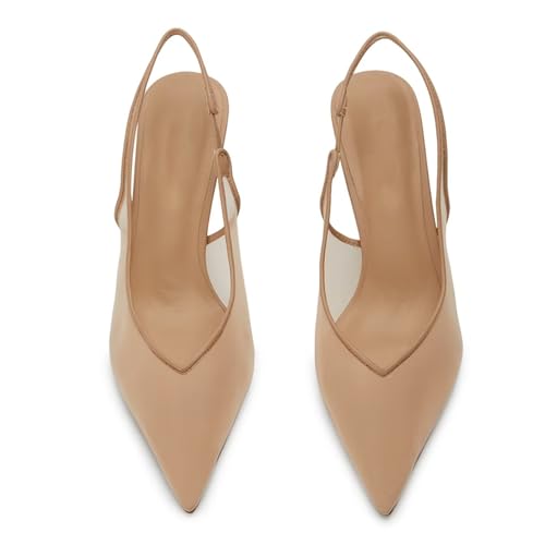 Agodor Mesh Pointed Toe High Heels for Women Stiletto Slingback Heels Pumps Comfort Heeled Sandals Dress Shoes3