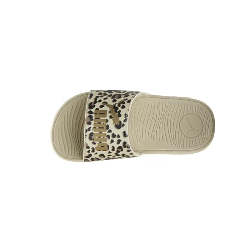 PUMA Kids Girls Cool Cat 2.0 Animal Cheetah Slide Casual Sandals Casual - Beige - Size 2 M4