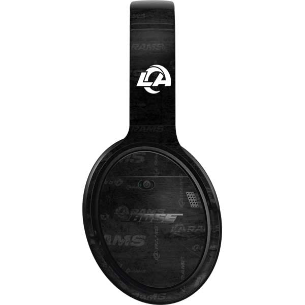 Skinit Decal Audio Skin Compatible with Bose QuietComfort 35 Headphones - Officially Licensed NFL Los Angeles Rams Black & White Design