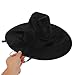 LOGOFUN 2PCS Korean Traditional Flat Top Hat with Beaded Chain for Cosplay Party Stage Performance Costume Accessories - Black