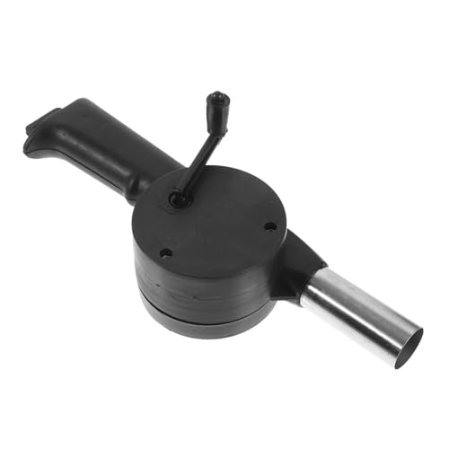 AKOOSY Ventilateur Barbecue Manuel à Manivelle Portable Plastique et Acier Inoxydable pour Camping et Barbecue Souffleur Air Extérieur pour Allumer et Feu