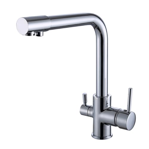 Grifo de cocina purificador negro de cobre para recetas y lavado