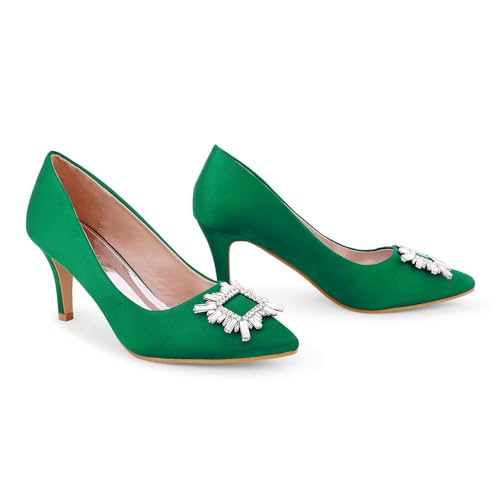 Image of Lino Perros Womens Lino Perros Crystal Broach Pumps Heeled Sandal
