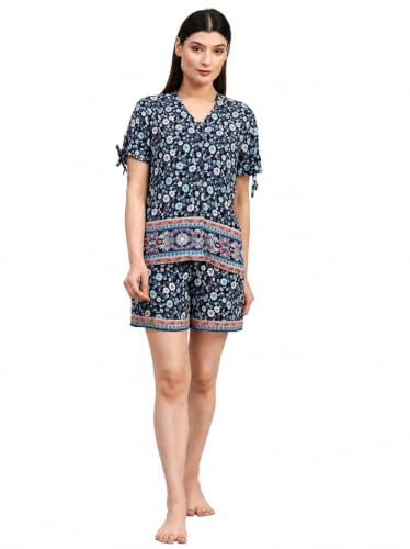 Image of B STORIES Women's Cotton Pyjama Set | Comfort and Relexed Nightsuit for Ladies
