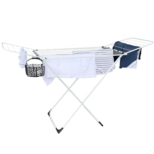 Grafner WS11127 Flügel-Wäscheständer mit Sockenhalter