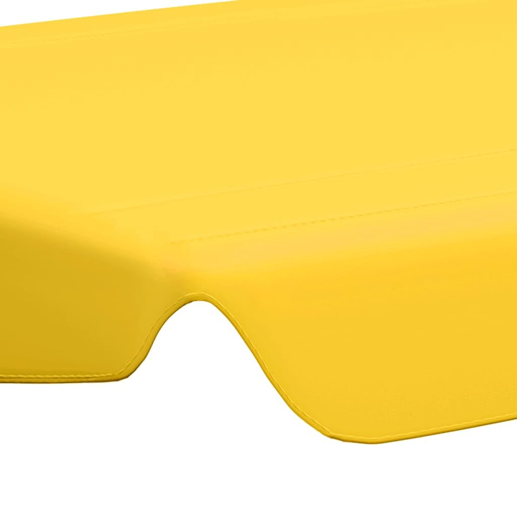 Toit de rechange pour balancelle - Jaune - 150/130 x 105/70 cm - Revêtement PVC imperméable - Légère - Protection solaire UV - Bâche résistante aux intempéries pour jardin, terrasse, balcon