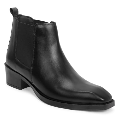 Image of VH ENTERPRISES Cuben chelsea Leather Shoe, Black