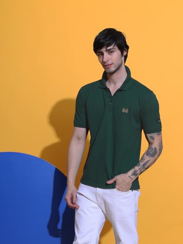 Image of Men's Polo T-Shirt Cotton Casual Comfortable Relaxed Fit Regular Collar Neck Stylish Half Sleeves Daily Office Formal Wear T-Shirt for Men