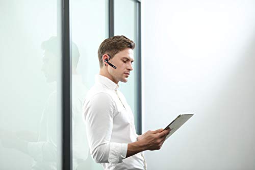 Bluetooth Headset, Wireless Bluetooth Earpiece IPX7 V5.0 Hands-Free Earphones with Built-in Mic for Driving/Business/Office, Compatible with iPhone and Android (Black)