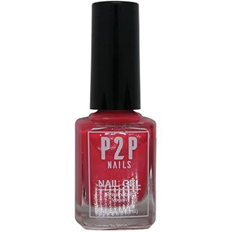 P2P Nails Vegan Pink Nail Gel Polish - Quick Dry Nail Polish - Smooth Texture Nail Gel in Vibrant Colors - Long Lasting Nail Art Gel Polish for all Stylish Women (Strawberry Fields) Cover