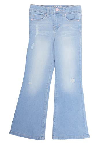 YMI Toddler Girl Snap Button Closure Flare Jean, Light Blue, Size 6