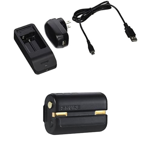 ShureSBC10-100-US Single Battery Charger + SB900B Rechargeable Lithium-Ion Battery for use with P3RA, P9RA+ and P10R+ Receivers, ULX-D, QLX-D and AD Series Transmitters