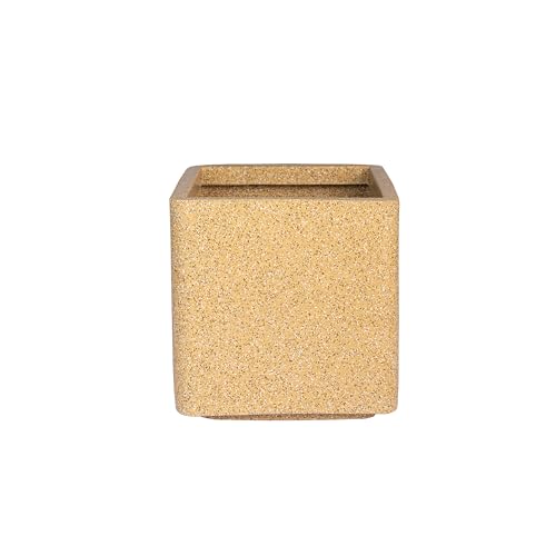 Image of ROTO Box Square Planter Pot Set | Premium LLDPE Outdoor Indoor Plant Pots | Modern Decorative Garden Planters for Home Balcony Office Patio (Dot Sand, 1 - (12X12X12 inch), Set of 2)