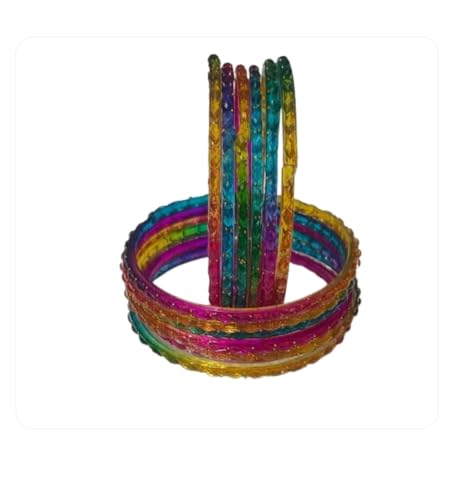 Rain Drop Glass Bangles Set For Women And Girls Pack of 12(Size 2.10 And 2.12 Avaiables)