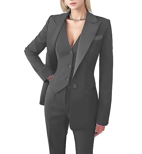 Suit for Women 3 Pieces Long Sleeve Blazer Business Suit for Women