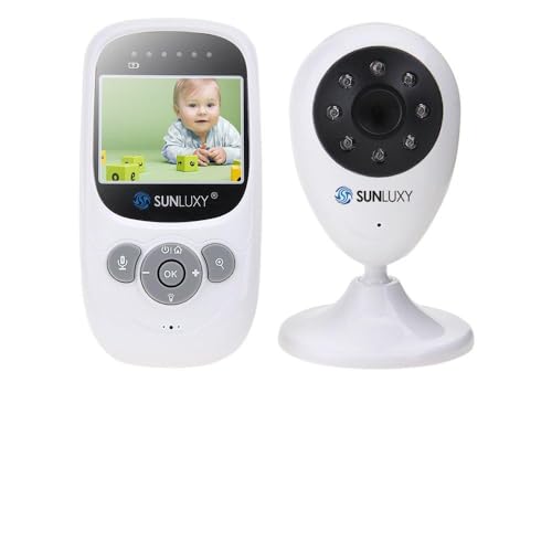 Sunluxy® - Monitor de bebé LCD a color, inalámbrico y digital...